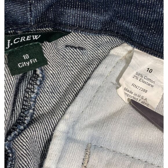 J.Crew Womens City Fit Dark Wash Wide Leg Denim Pants Size 10 - Picture 7 of 13